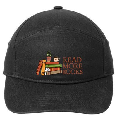 Read More Books Reading Books Gift Cute Reading 7-Panel Snapback Hat