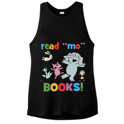 Read Mo Books Read More Books Piggie Elephant Pigeons It's Good Day To Read Book Ladies PosiCharge Tri-Blend Wicking Tank