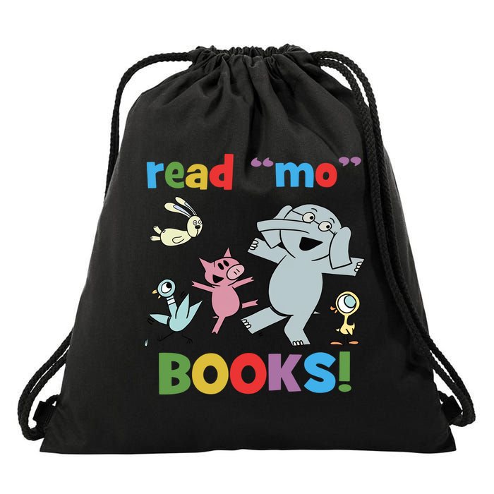Read Mo Books Read More Books Piggie Elephant Pigeons It's Good Day To Read Book Drawstring Bag