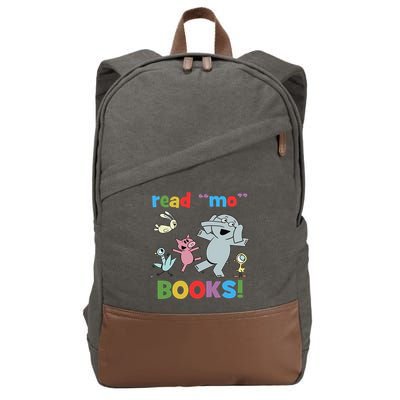 Read Mo Books Read More Books Piggie Elephant Pigeons It's Good Day To Read Book Cotton Canvas Backpack