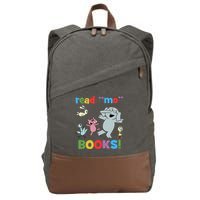 Read Mo Books Read More Books Piggie Elephant Pigeons It's Good Day To Read Book Cotton Canvas Backpack