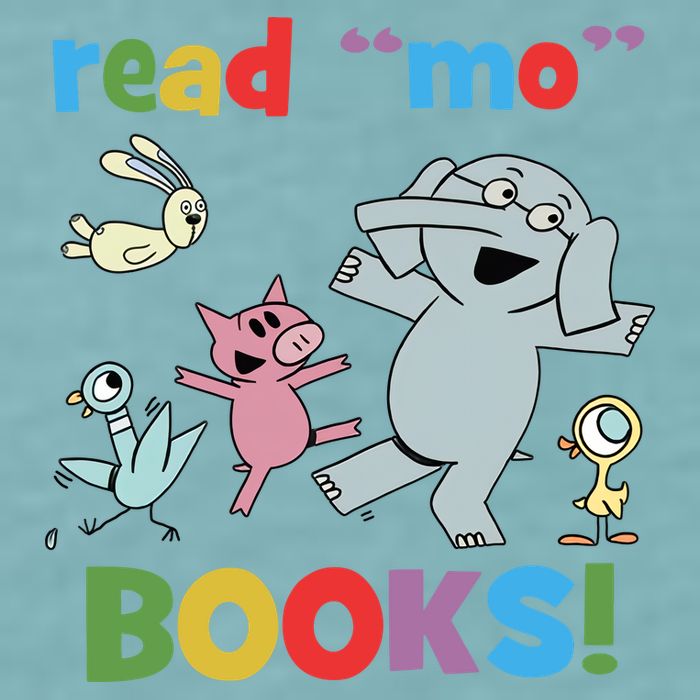 Read Mo Books Read More Books Piggie Elephant Pigeons It's Good Day To Read Book Sueded Cloud Jersey T-Shirt