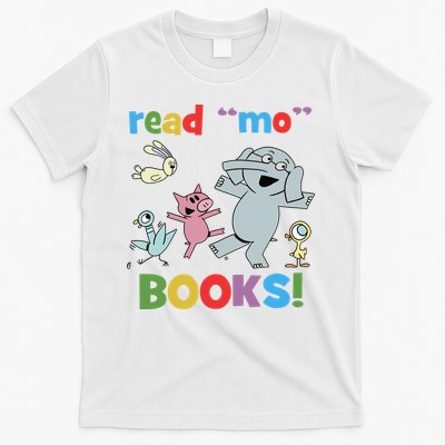 Read Mo Books Read More Books Piggie Elephant Pigeons It's Good Day To Read Book T-Shirt