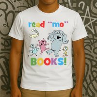 Read Mo Books Read More Books Piggie Elephant Pigeons It's Good Day To Read Book T-Shirt