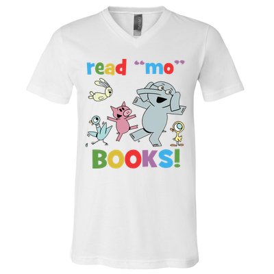 Read Mo Books Read More Books Piggie Elephant Pigeons It's Good Day To Read Book V-Neck T-Shirt
