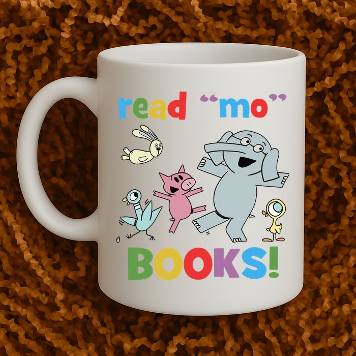 Read Mo Books Read More Books Piggie Elephant Pigeons It's Good Day To Read Book Mug