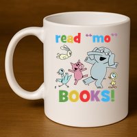 Read Mo Books Read More Books Piggie Elephant Pigeons It's Good Day To Read Book 11oz C Handle Ceramic Mug
