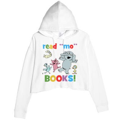 Read Mo Books Read More Books Piggie Elephant Pigeons It's Good Day To Read Book Crop Fleece Hoodie