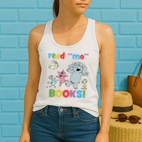 Read Mo Books Read More Books Piggie Elephant Pigeons It's Good Day To Read Book Womens Tank Top