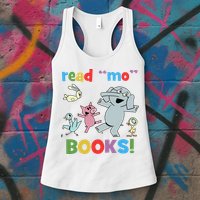 Read Mo Books Read More Books Piggie Elephant Pigeons It's Good Day To Read Book Womens Tank Top