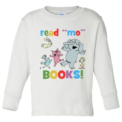 Read Mo Books Read More Books Piggie Elephant Pigeons It's Good Day To Read Book Toddler Long Sleeve Shirt