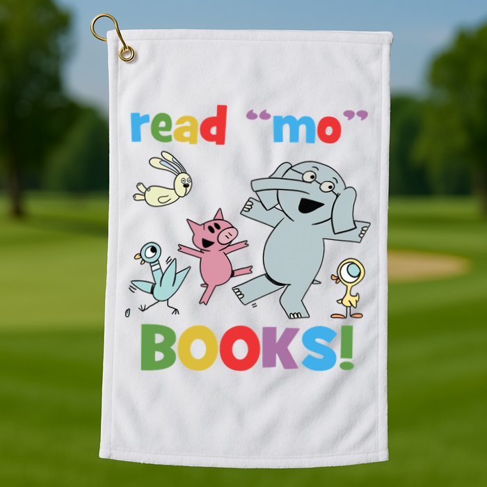 Read Mo Books Read More Books Piggie Elephant Pigeons It's Good Day To Read Book Golf Towel