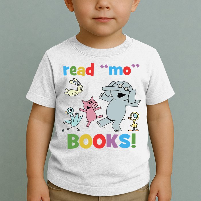 Read Mo Books Read More Books Piggie Elephant Pigeons It's Good Day To Read Book Toddler T-Shirt