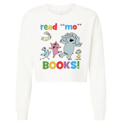 Read Mo Books Read More Books Piggie Elephant Pigeons It's Good Day To Read Book Cropped Pullover Crew