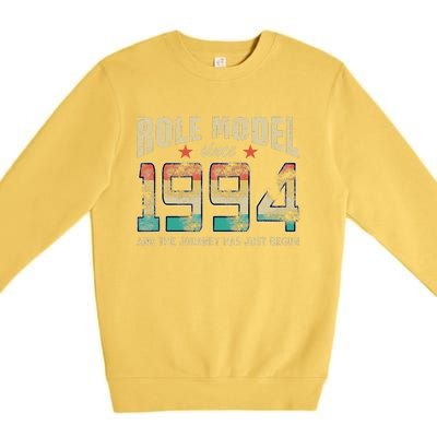 Role Model Born 1994 And The Journey Has Just Begun Birthday Premium Crewneck Sweatshirt