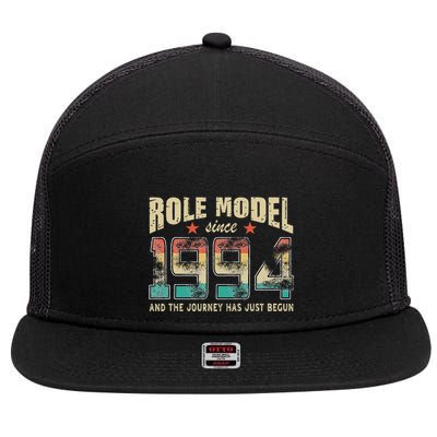 Role Model Born 1994 And The Journey Has Just Begun Birthday 7 Panel Mesh Trucker Snapback Hat