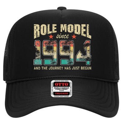 Role Model Born 1994 And The Journey Has Just Begun Birthday High Crown Mesh Back Trucker Hat