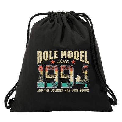 Role Model Born 1994 And The Journey Has Just Begun Birthday Drawstring Bag