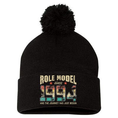 Role Model Born 1994 And The Journey Has Just Begun Birthday Pom Pom 12in Knit Beanie