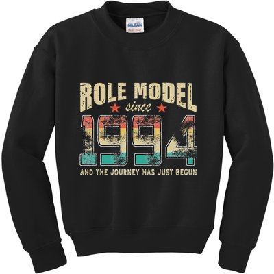 Role Model Born 1994 And The Journey Has Just Begun Birthday Kids Sweatshirt