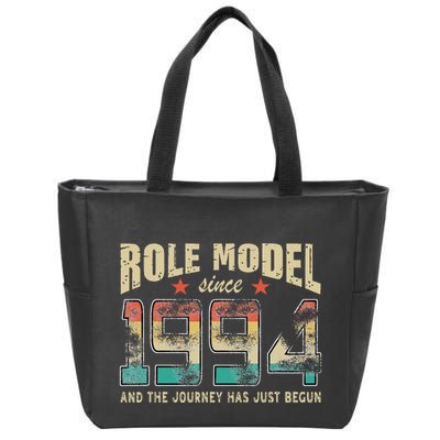 Role Model Born 1994 And The Journey Has Just Begun Birthday Zip Tote Bag
