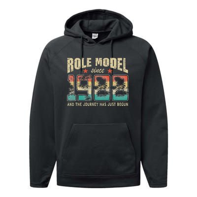 Role Model Born 1988 And The Journey Has Just Begun Birthday Performance Fleece Hoodie