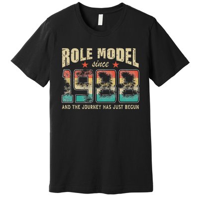 Role Model Born 1988 And The Journey Has Just Begun Birthday Premium T-Shirt