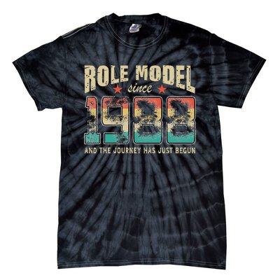 Role Model Born 1988 And The Journey Has Just Begun Birthday Tie-Dye T-Shirt