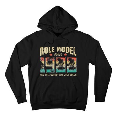 Role Model Born 1988 And The Journey Has Just Begun Birthday Tall Hoodie