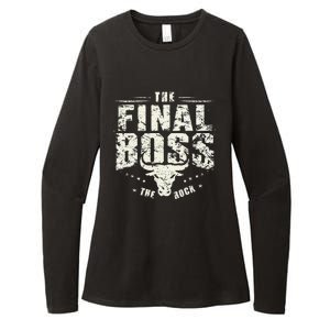 Rock Music Boss Final White Design Fun Music Lover Womens CVC Long Sleeve Shirt