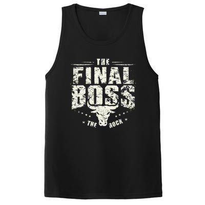 Rock Music Boss Final White Design Fun Music Lover PosiCharge Competitor Tank