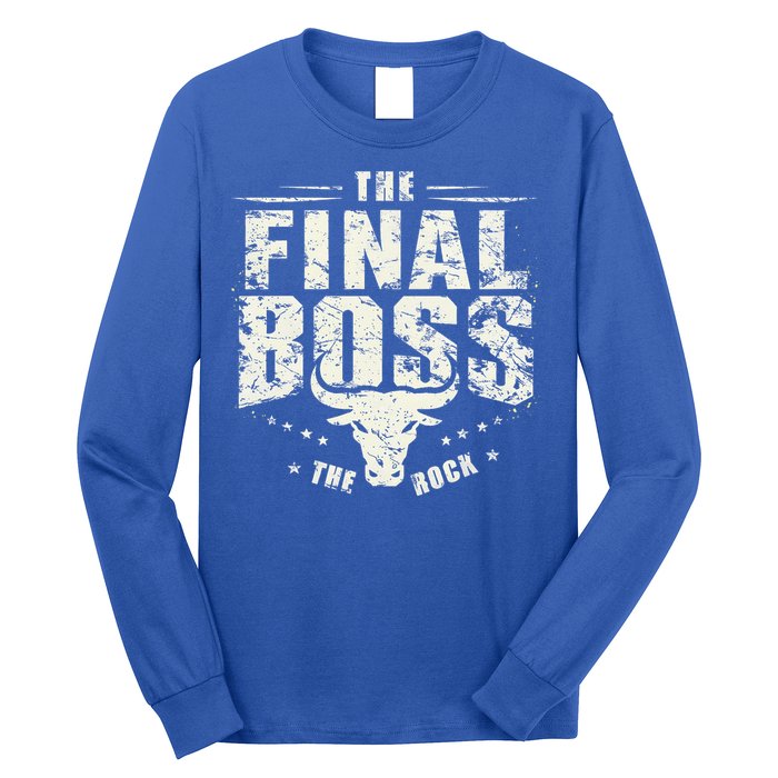 Rock Music Boss Final White Design Fun Music Lover Long Sleeve Shirt