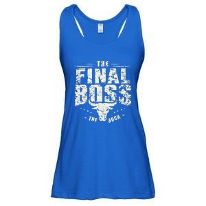 Rock Music Boss Final White Design Fun Music Lover Ladies Essential Flowy Tank