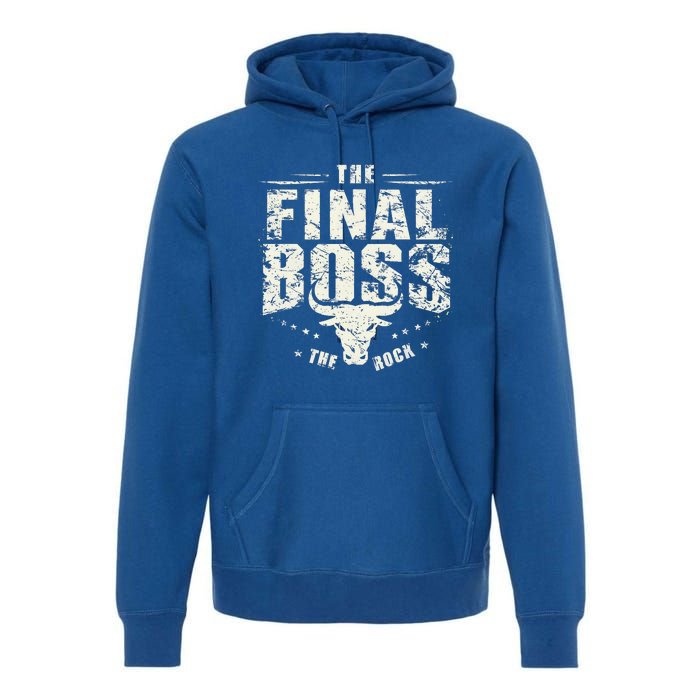 Rock Music Boss Final White Design Fun Music Lover Premium Hoodie