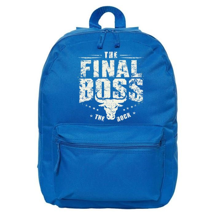 Rock Music Boss Final White Design Fun Music Lover 16 in Basic Backpack