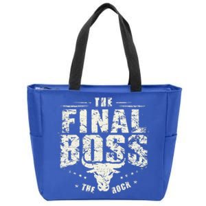 Rock Music Boss Final White Design Fun Music Lover Zip Tote Bag