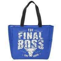 Rock Music Boss Final White Design Fun Music Lover Zip Tote Bag