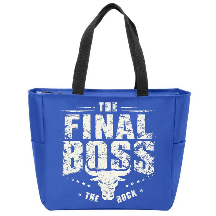 Rock Music Boss Final White Design Fun Music Lover Zip Tote Bag