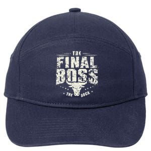 Rock Music Boss Final White Design Fun Music Lover 7-Panel Snapback Hat