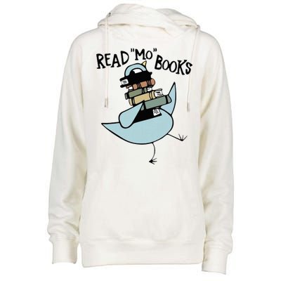 Read Mo Books Pigeon Library Reading Books Reader 2024 Womens Funnel Neck Pullover Hood