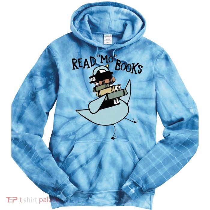 Read Mo Books Pigeon Library Reading Books Reader 2024 Tie Dye Hoodie