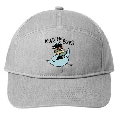 Read Mo Books Pigeon Library Reading Books Reader 2024 7-Panel Snapback Hat