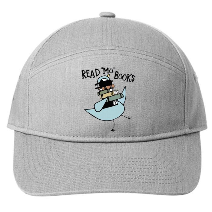 Read Mo Books Pigeon Library Reading Books Reader 2024 7-Panel Snapback Hat