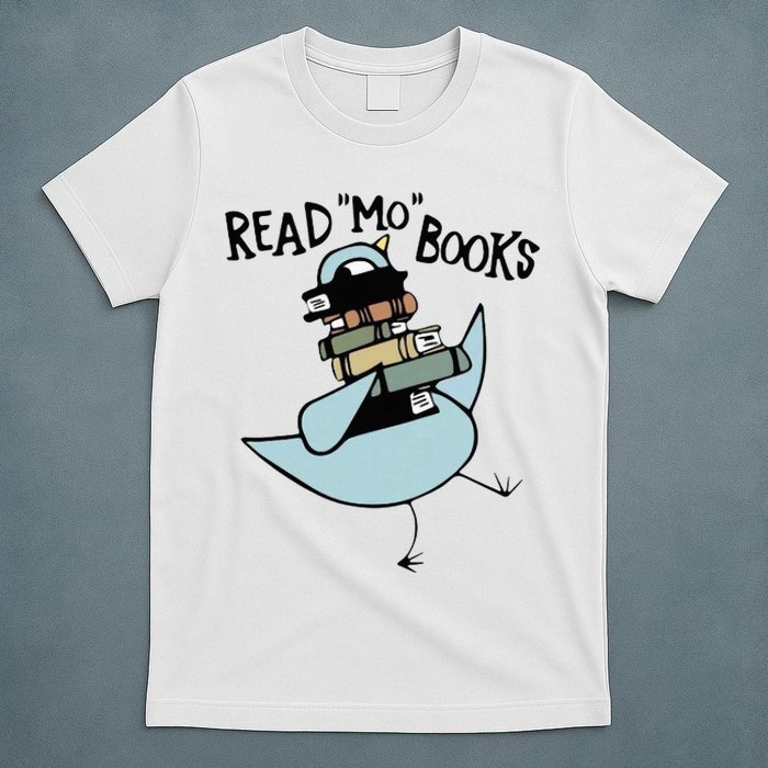 Read Mo Books Pigeon Library Reading Books Reader 2024 T-Shirt