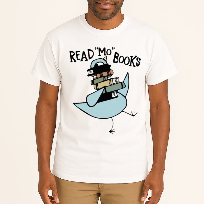 Read Mo Books Pigeon Library Reading Books Reader 2024 Tall T-Shirt