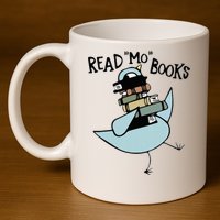 Read Mo Books Pigeon Library Reading Books Reader 2024 11oz C Handle Ceramic Mug