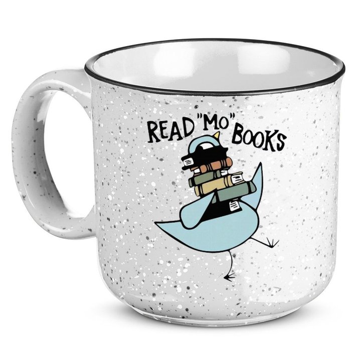 Read Mo Books Pigeon Library Reading Books Reader 2024 15oz Campfire Ceramic Mug