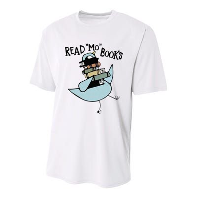 Read Mo Books Pigeon Library Reading Books Reader 2024 Youth Performance Sprint T-Shirt