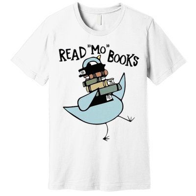 Read Mo Books Pigeon Library Reading Books Reader 2024 Premium T-Shirt