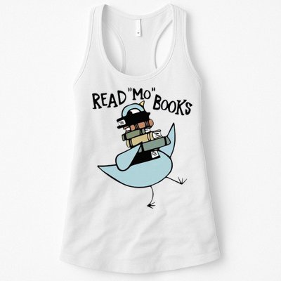 Read Mo Books Pigeon Library Reading Books Reader 2024 Womens Tank Top